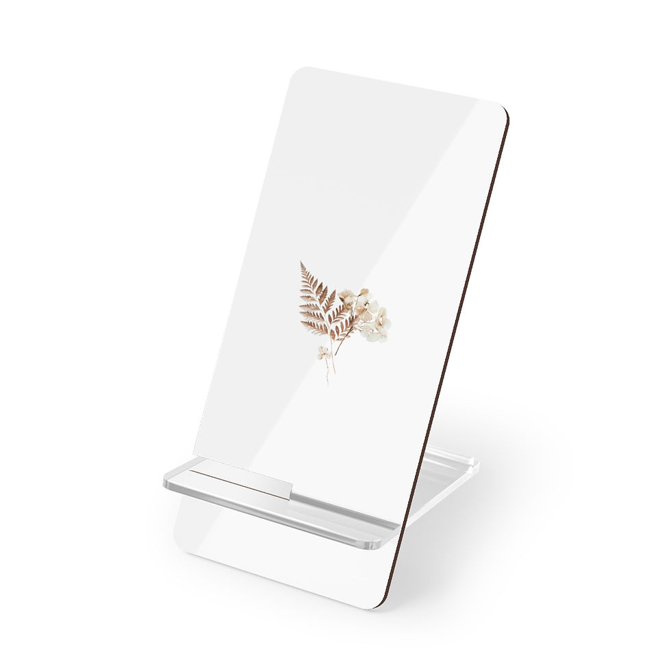 Thumbnail: Brown Leaves Mobile Display Stand for Smartphones