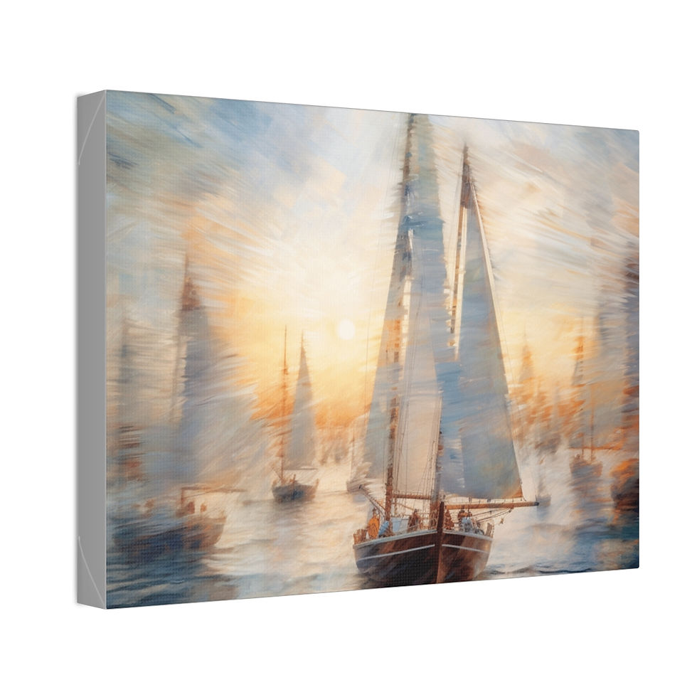 Thumbnail: Boats Polyester Canvas