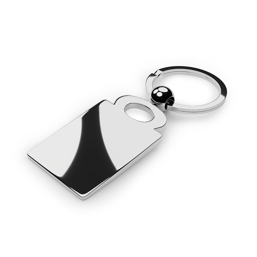 Thumbnail: Dog Head Rectangle Photo Keyring