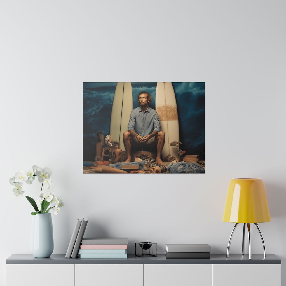 Thumbnail: Sea Man Matte Canvas, Stretched, 0.75"
