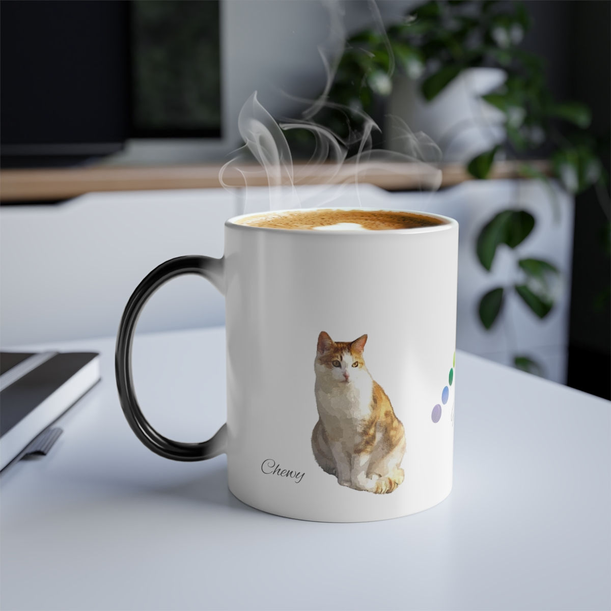 Cute Cat & Dog Magic Color Morphing, Color-Changing Mug, Customized Mug 11oz