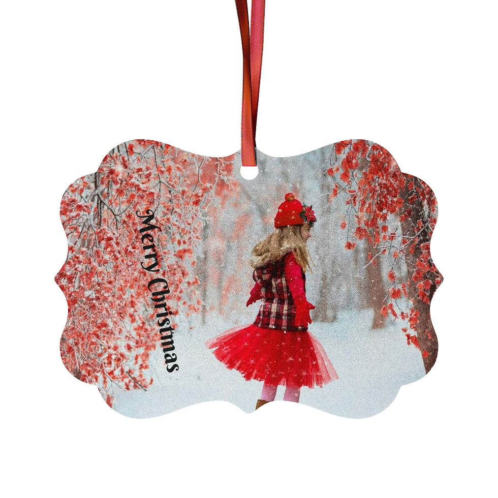Thumbnail: Red Girl Aluminum Ornaments Square (1pc, 5pcs, 10pcs, 20pcs)