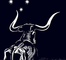Lea, T. (1941) Old Blue [Brush and ink illustration] The Longhorns by J. Frank Dobie.  Col