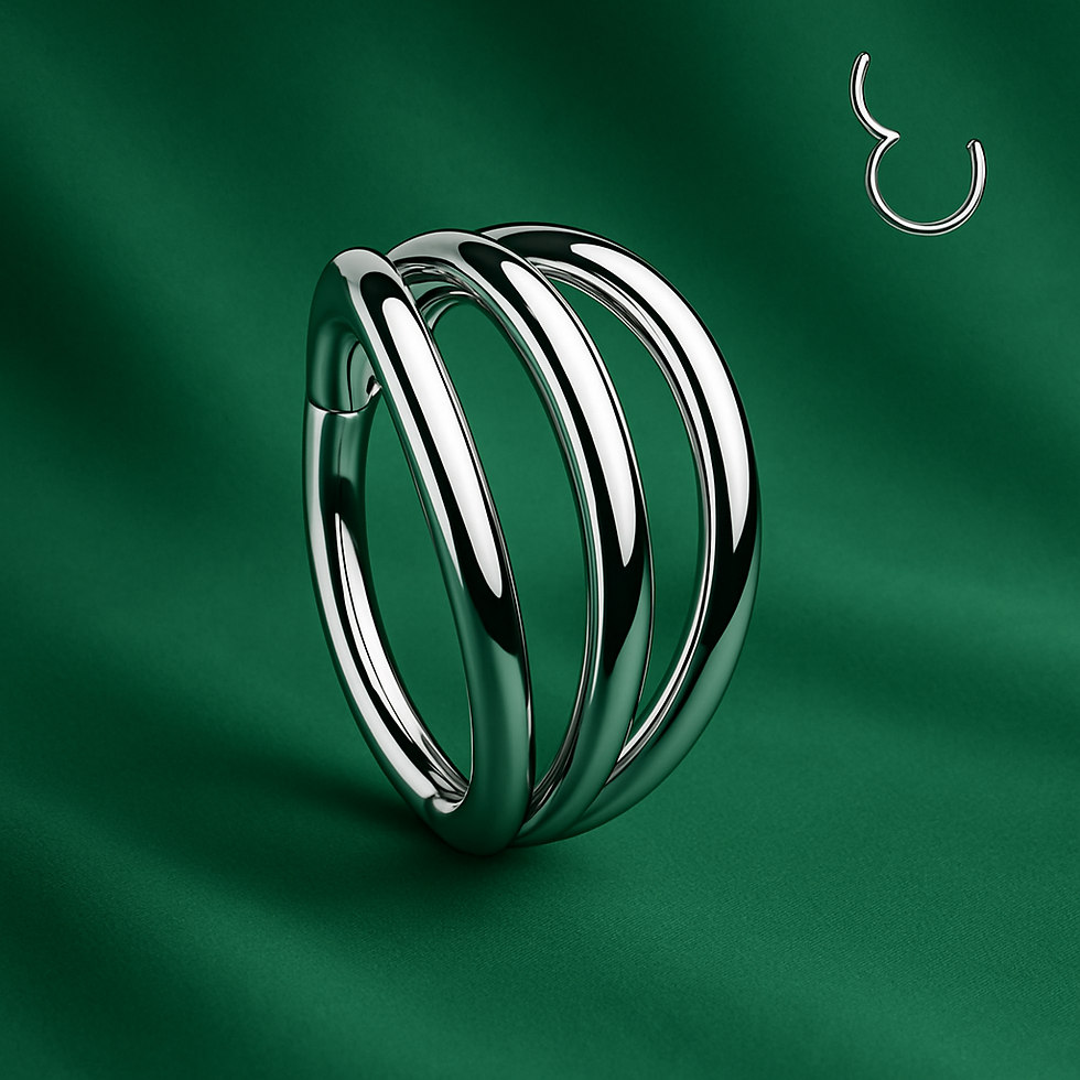 Aro de Triple Anillo con Bisagra de Titanio