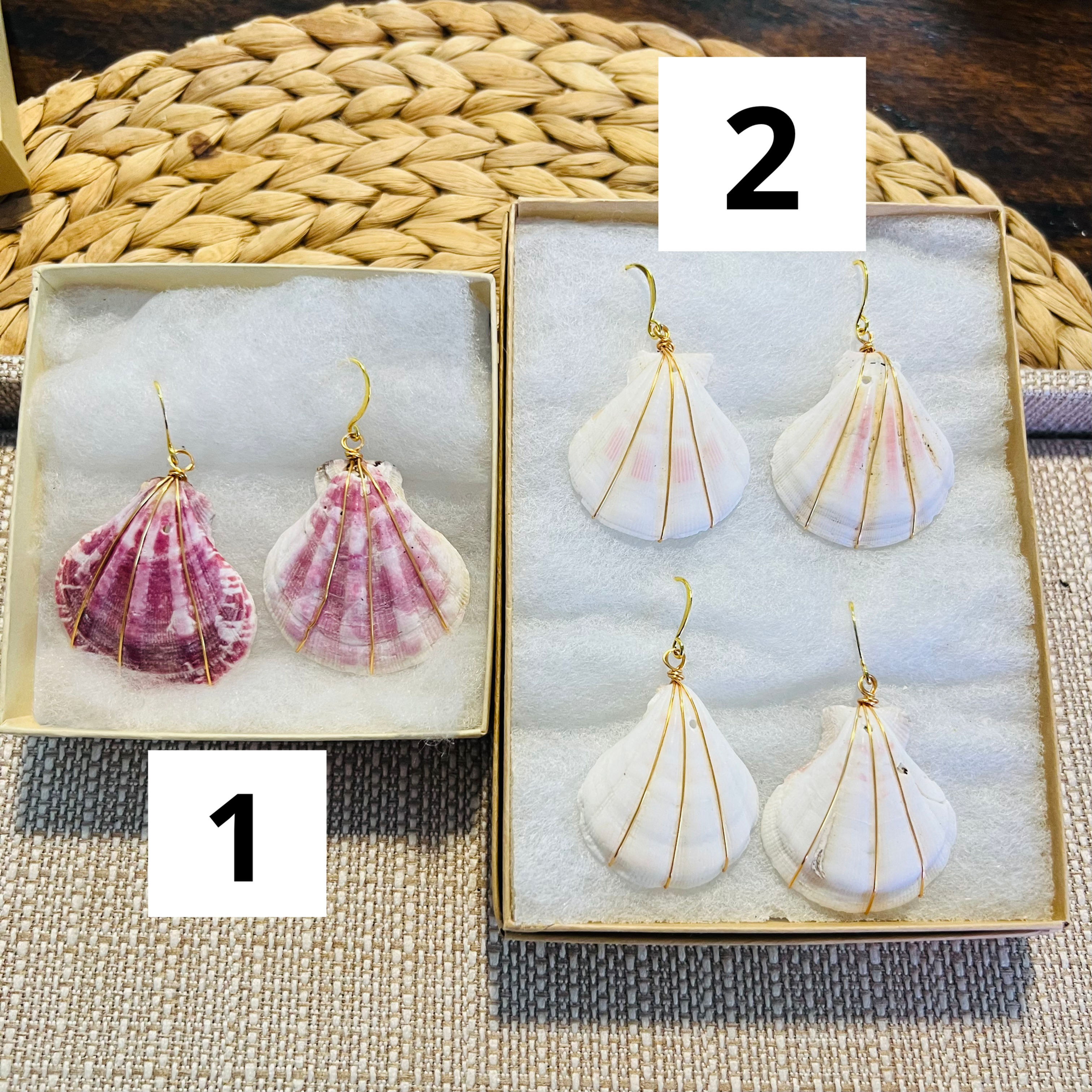 Wire Wrapped Natural Shells (assorted styles)