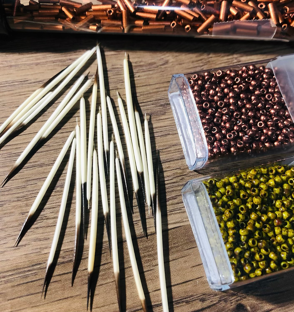 Thumbnail: Juniper and Copper (Porcupine Quill, Long Connected)