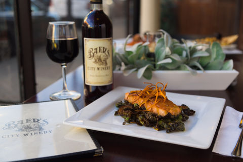 Fish and wine at Baer's Winery