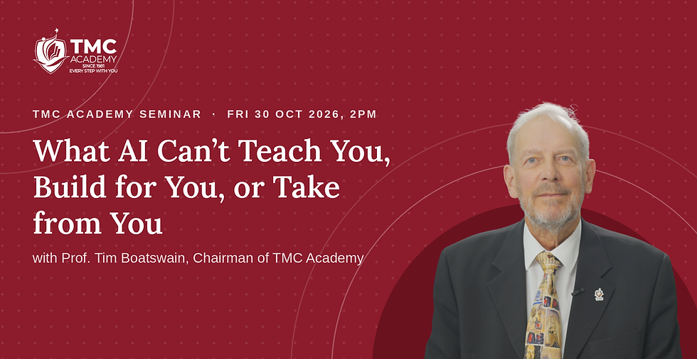 What AI Can't Teach You, Build for You, or Take from You | TMC Academy Seminar