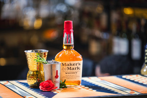 Maker's Mark Bottle at a restaurant bar