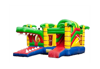 Strucure gonflable crocodile multijeux en location