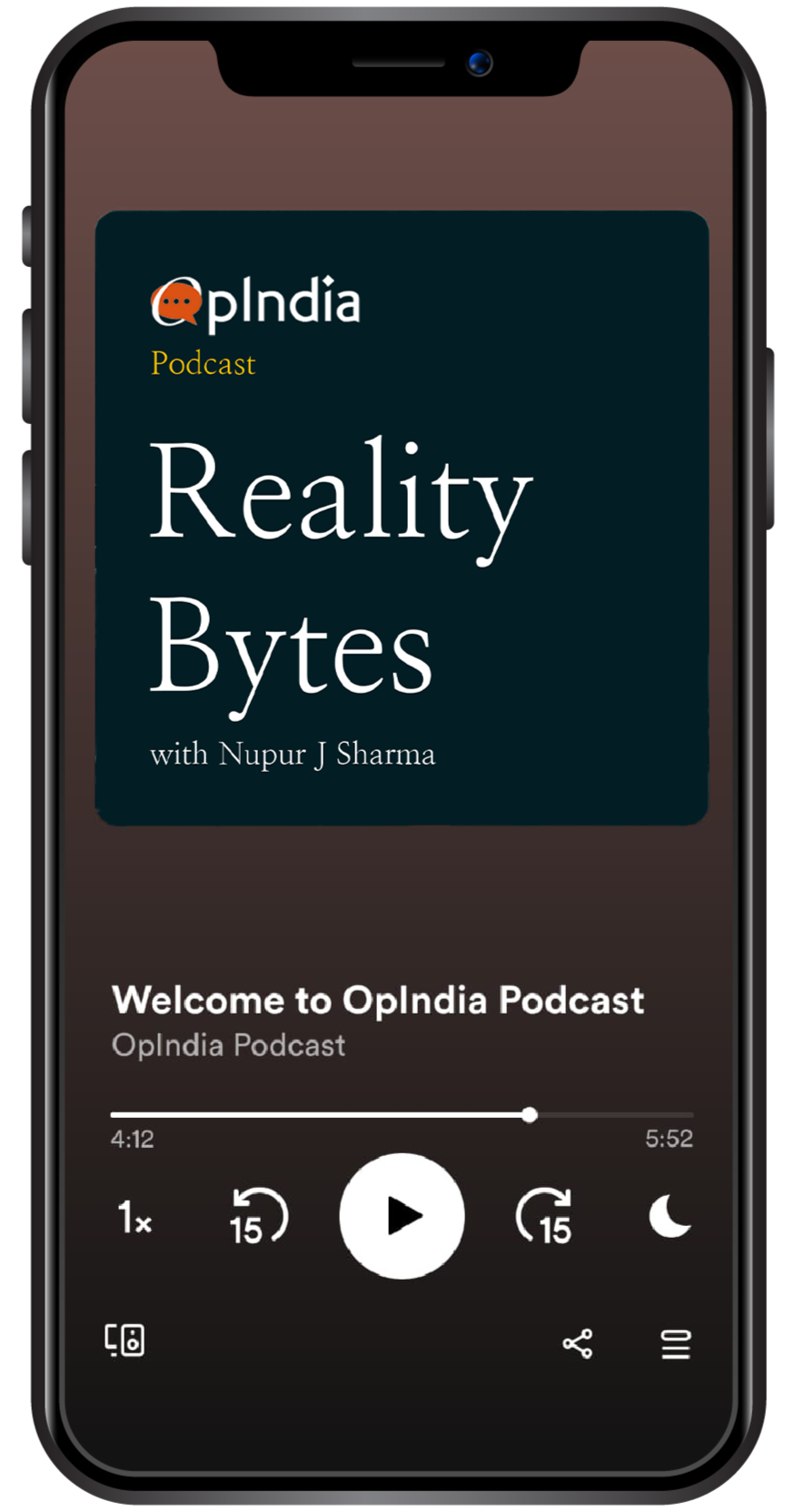 Cover image of OpIndia Podcast "Reality Bytes with Nupur J Sharma"