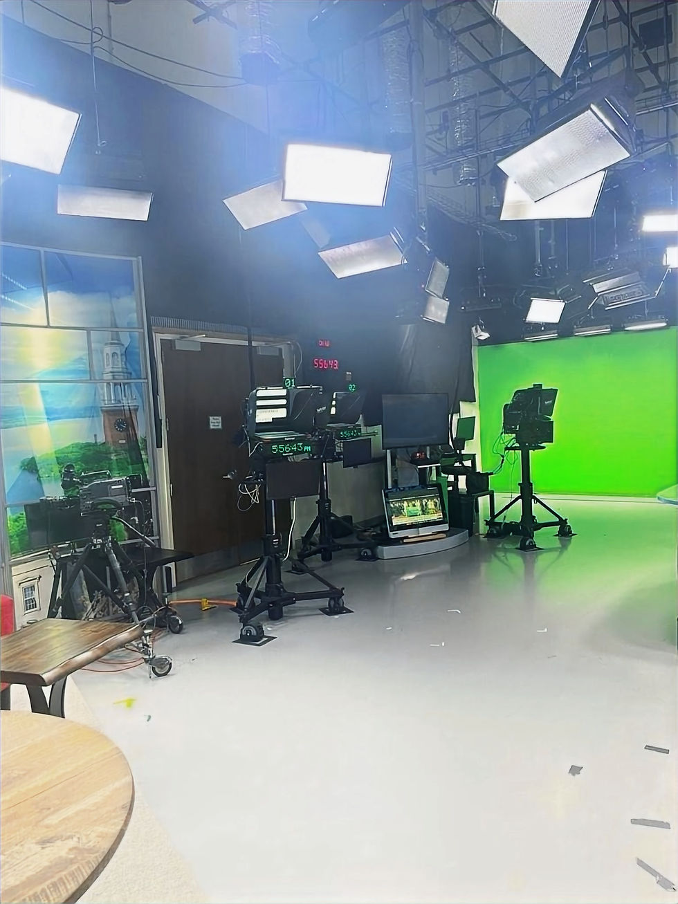 Multicam news production studio, by journalist Keshav Vinod