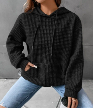 Thumbnail: Loose Casual Solid Color Long-sleeved Sweater for Women