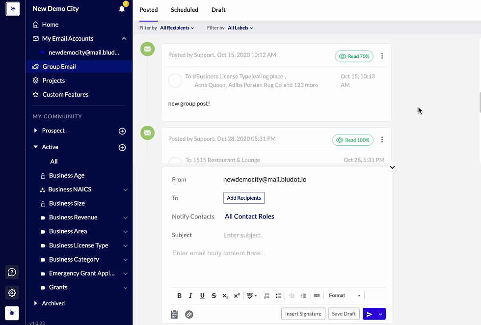 Track Engagement - Business Communications
