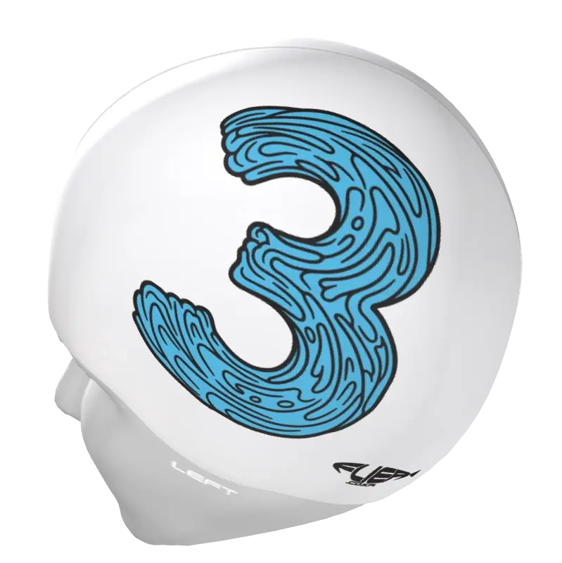 숫자 THREE 물결