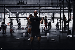 Male lifting weights