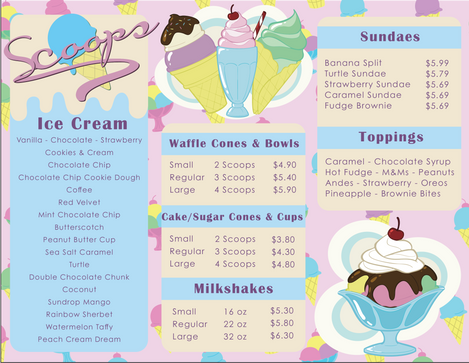 Scoops Menu (2025)