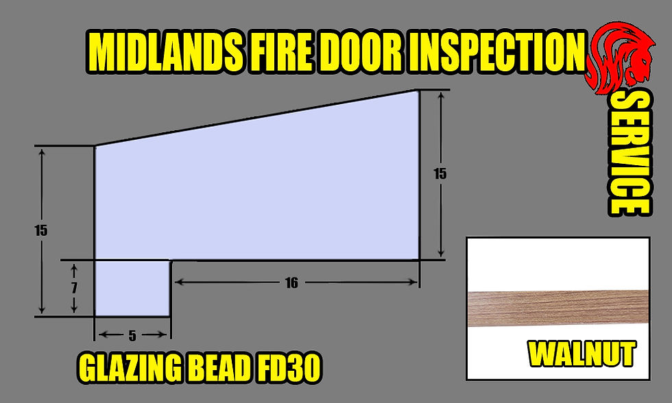 1/2 Hour Glazing Bead MDF Walnut 2m