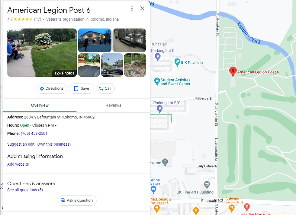 Action Required: Update your American Legion Post information on Google and Apple Maps