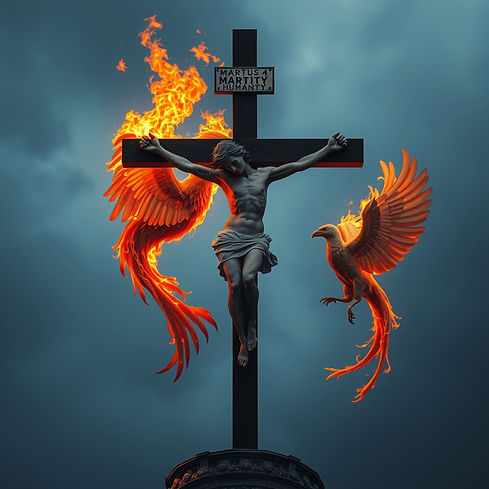 MARTYR 4 HUMANITY, crucifix, phoenix, fire.jpg