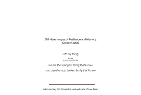 Reverse of a St. Stephen postcard featuring a reflection on family and memory