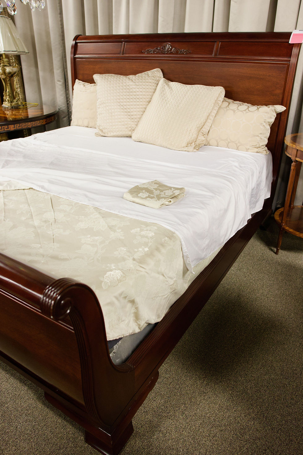 Thumbnail: Custom King Sleigh Bed