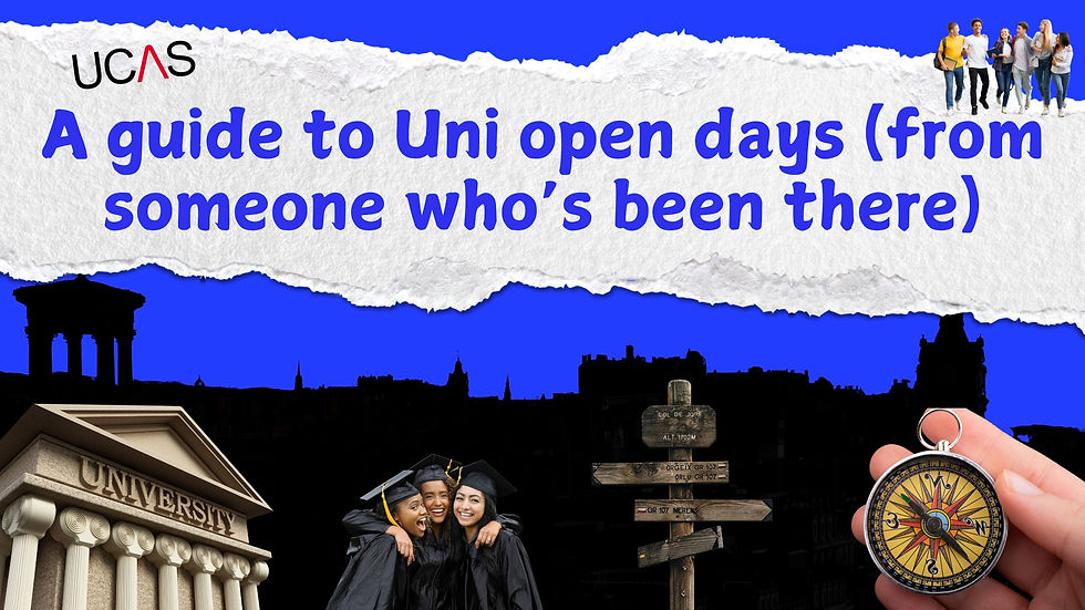 Image with the title of the article - "A guide to Uni open dats (from someone who's been there'
