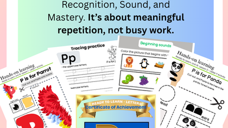 Free Letter P Worksheet Bundle