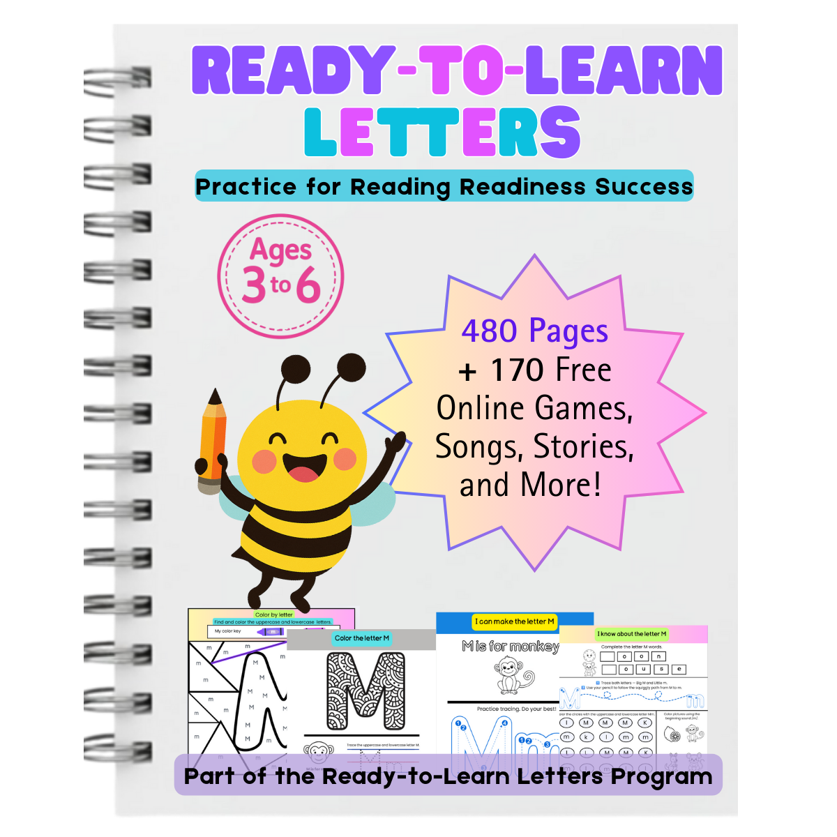 Ready-to-Learn Letters: An Early Learning Workbook for Pre-K and Kindergarten