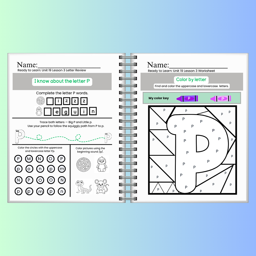 Thumbnail: Ready-to-Learn Letters: Expanded Edition • Volume 4 (Printable PDF)