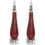 Thumbnail: Alfredo Barbini-Style Red Murano Glass Lamps with Gold Leaf Inclusions 1950s