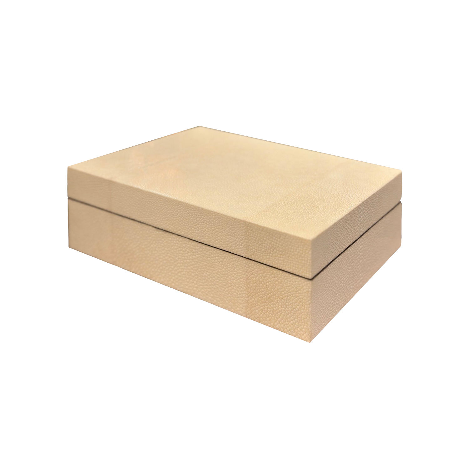 Ivory Color Shagreen and Walnut Box