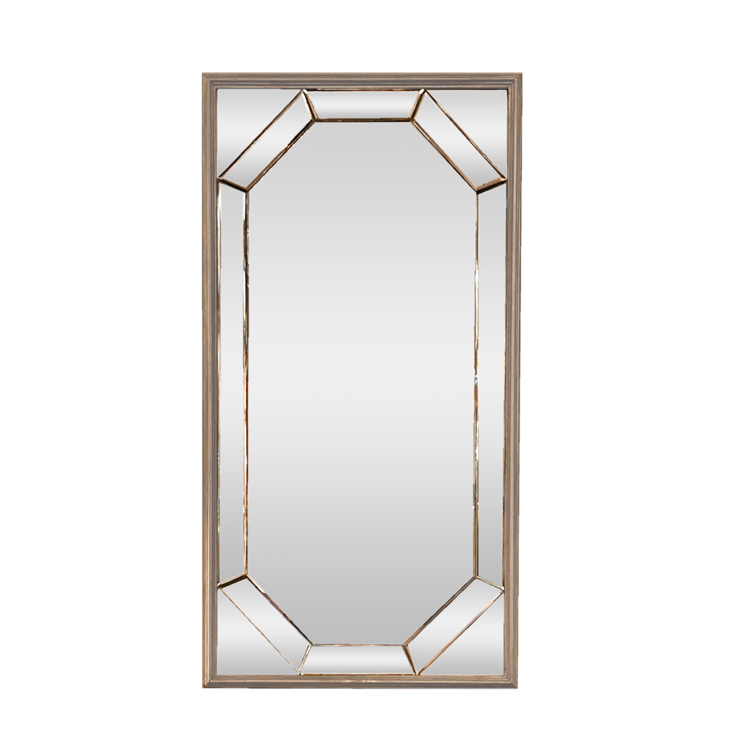 Segmented  Mirror with Silverleaf Frame