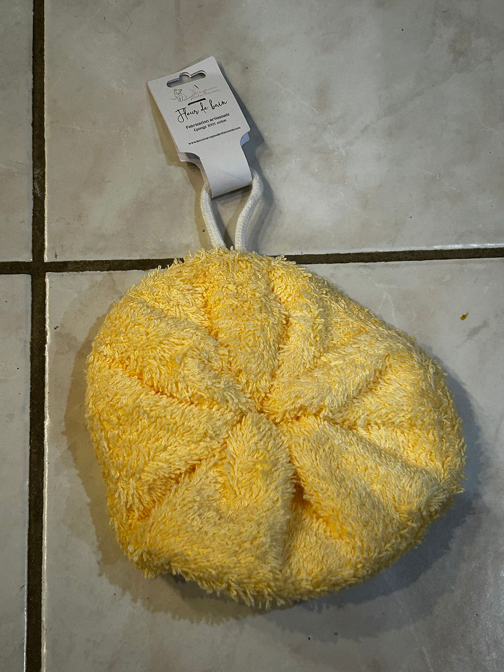 Miniature : Fleurs de bain artisanales en éponge de coton