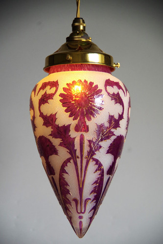 ガラスコンポート 金赤 明治アンティーク 手作り 置物 コレクター放出 蔵出し Vintage Antique Meiji Japanese Lacquer Box Hand Painted Gold