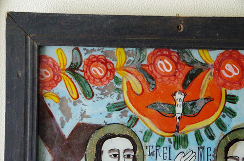 ガラス絵 イコン画集 ☆アンティーク ルーマニア ガラス絵 イコン☆聖