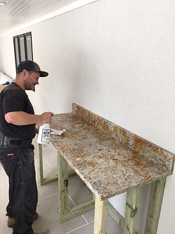 Cleaning countertop