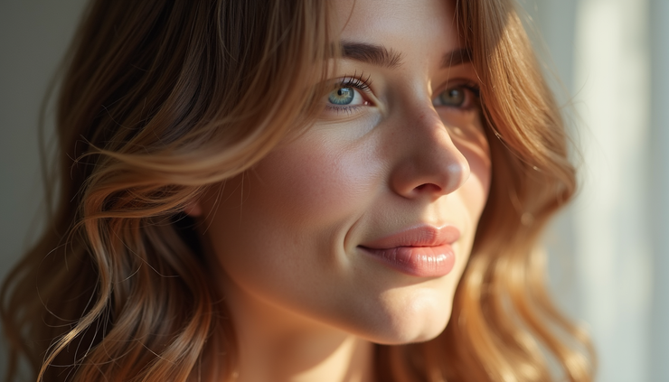 Close-up view of natural hair strands with vibrant organic hair color