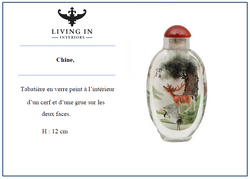 Tabatière en verre peint à l’intérieur Chine