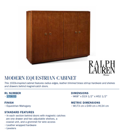 1706-53 modern equestrian cabinet
