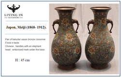 meiji pair vase japon