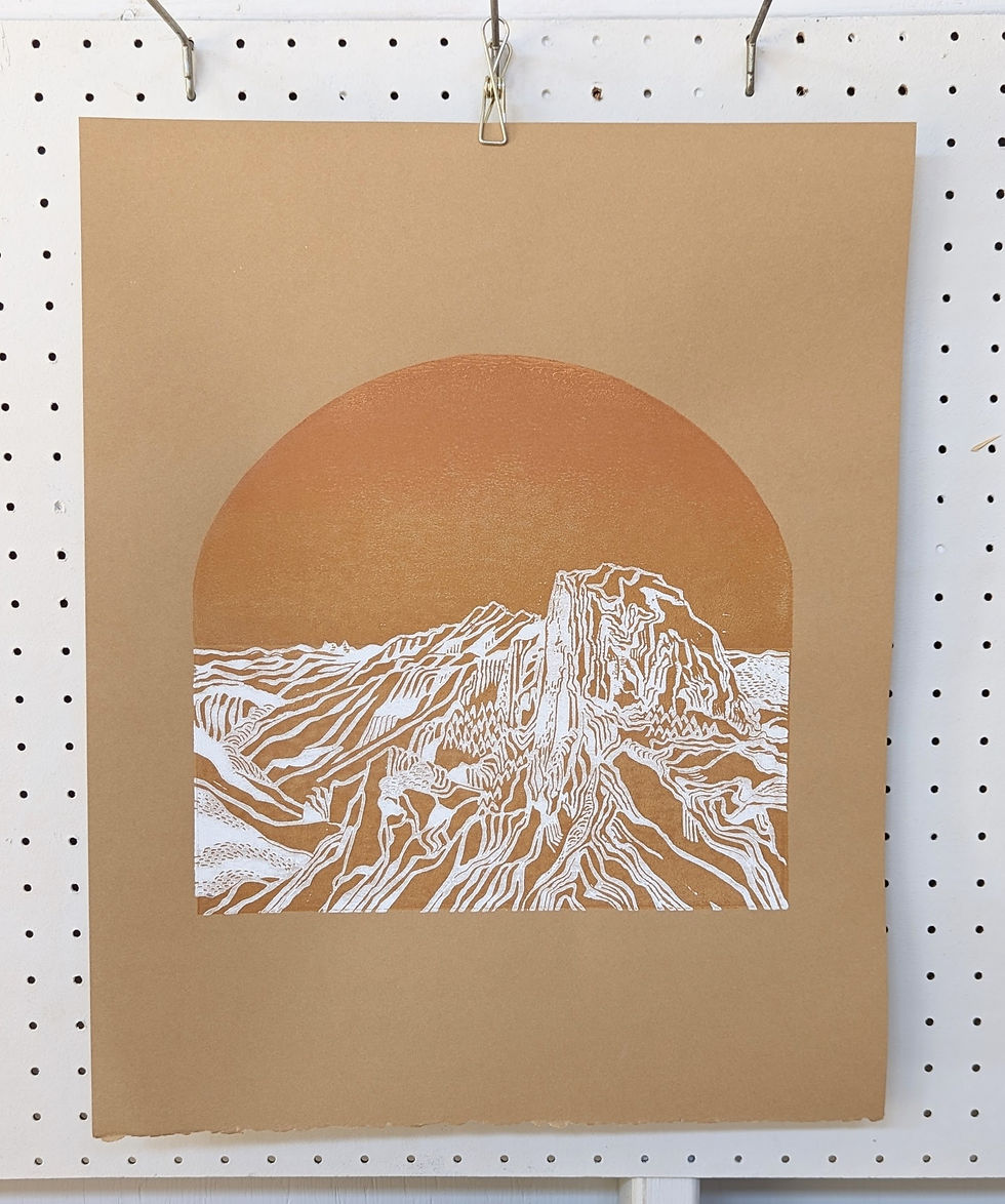 Half Dome Print, Copper