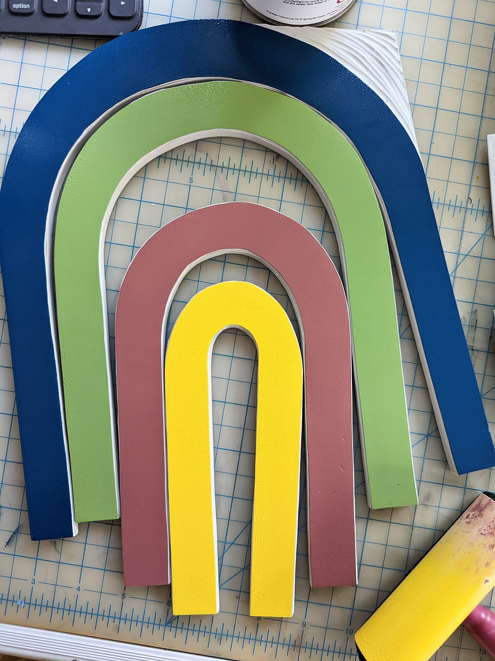 Thumbnail: Retro Rainbow Block Print