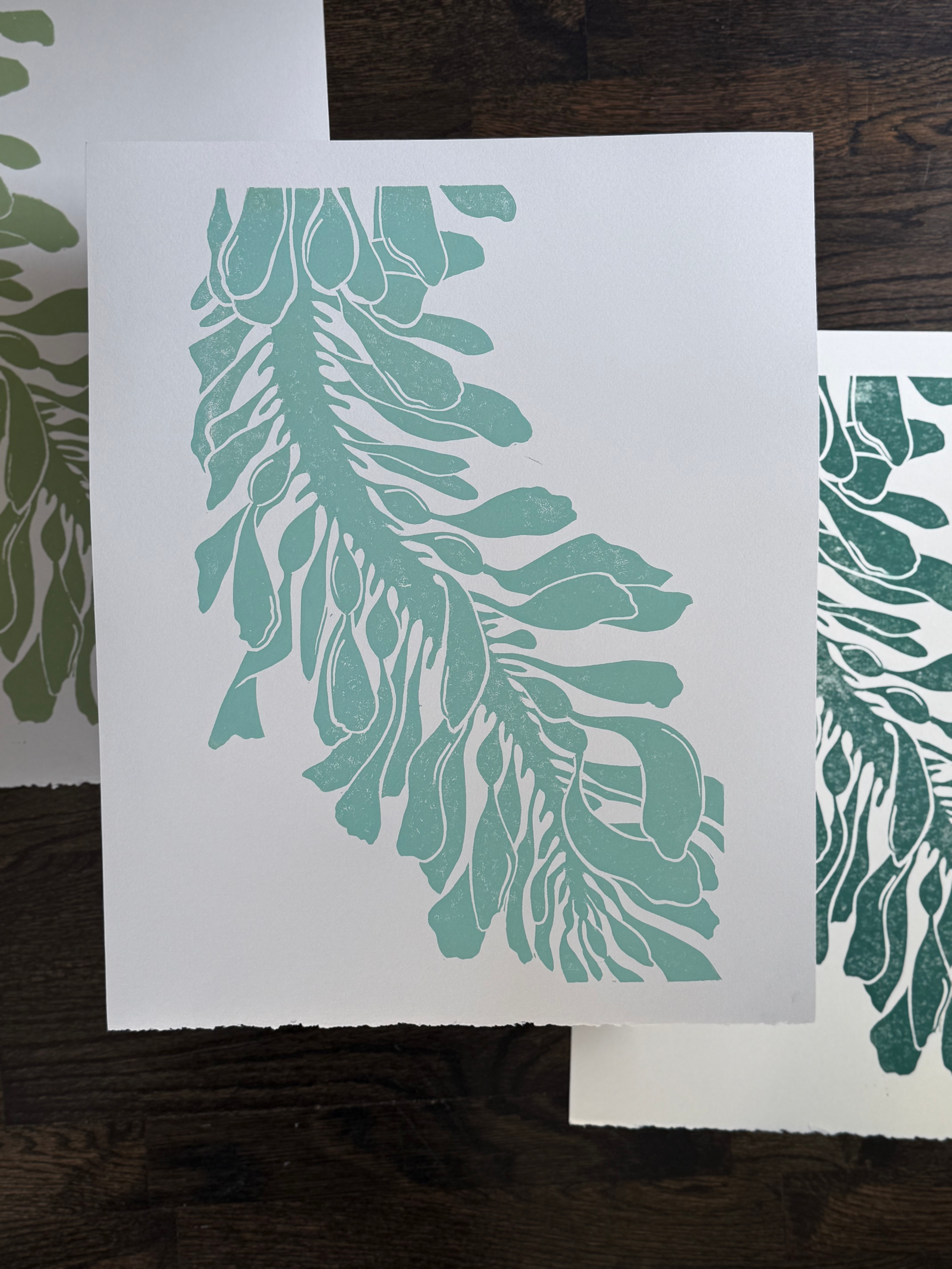 Feather Boa Kelp Blockprint
