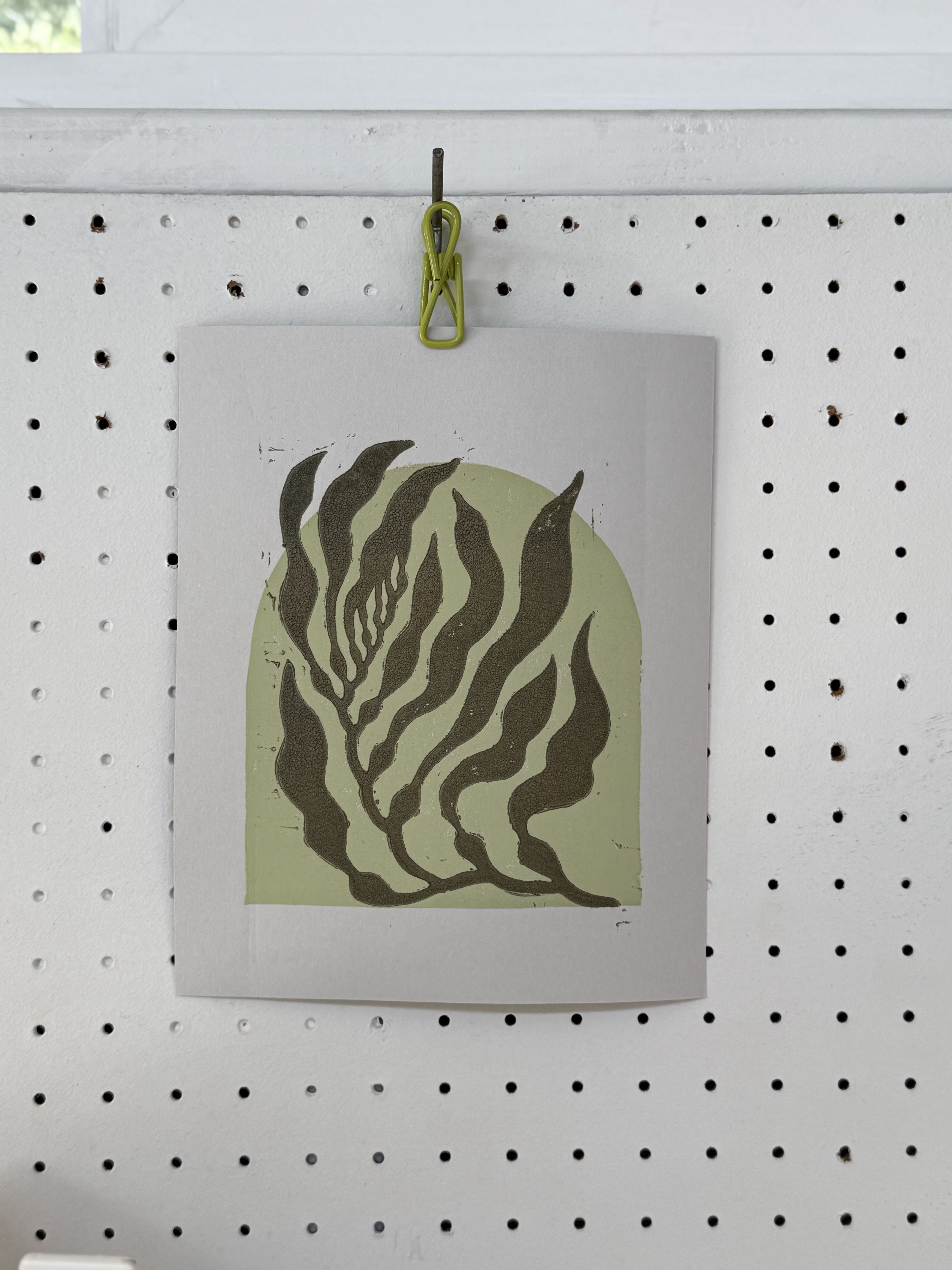 Kelp Frond and Dome Block Print
