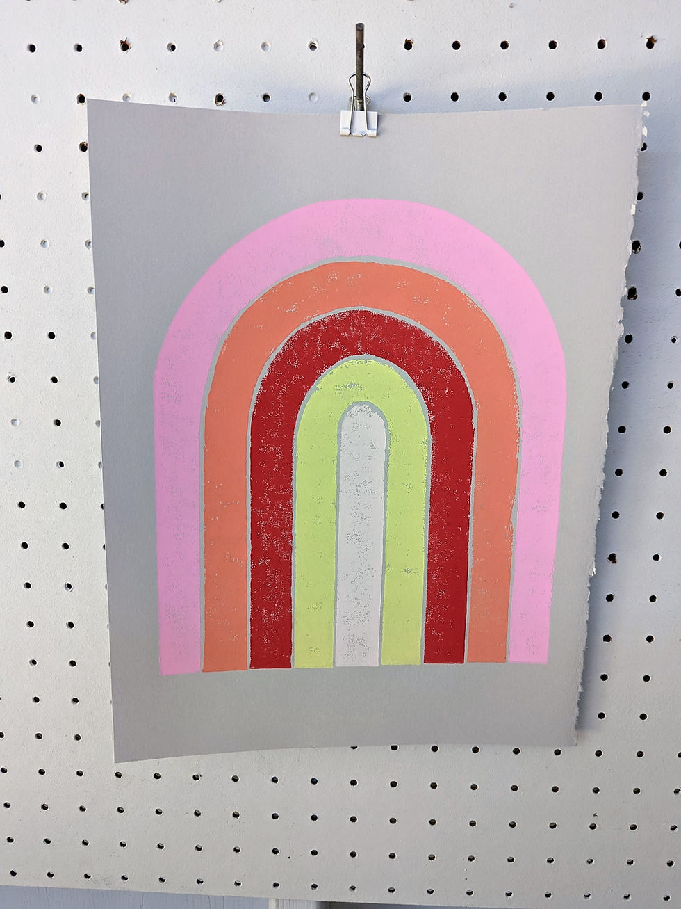 Thumbnail: Warm Rainbow Block Print