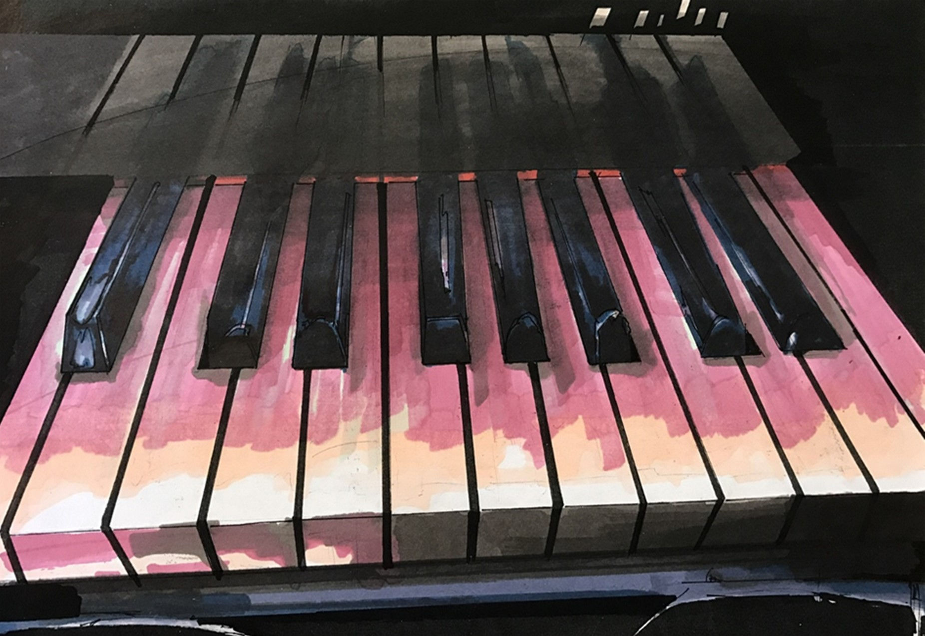 Piano Notes. Prints.