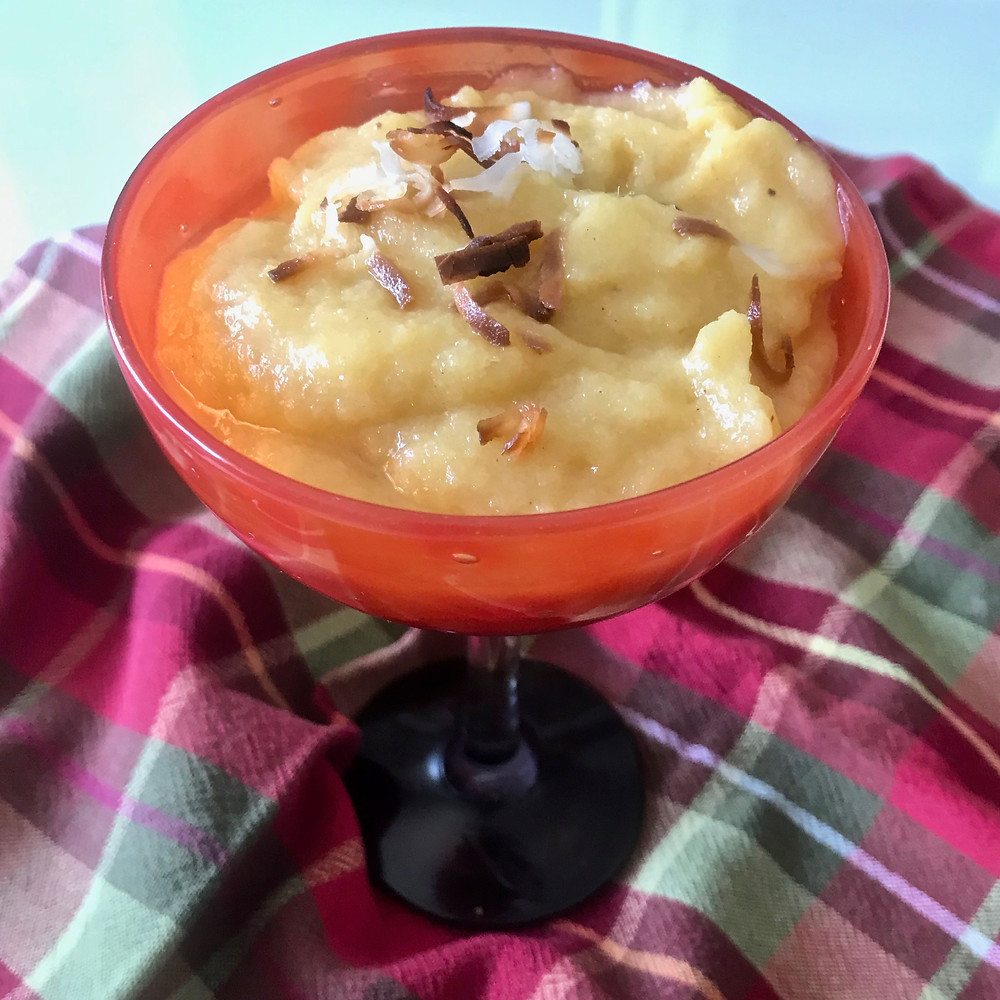 Vegan Five Spice Mango & Banana Pudding