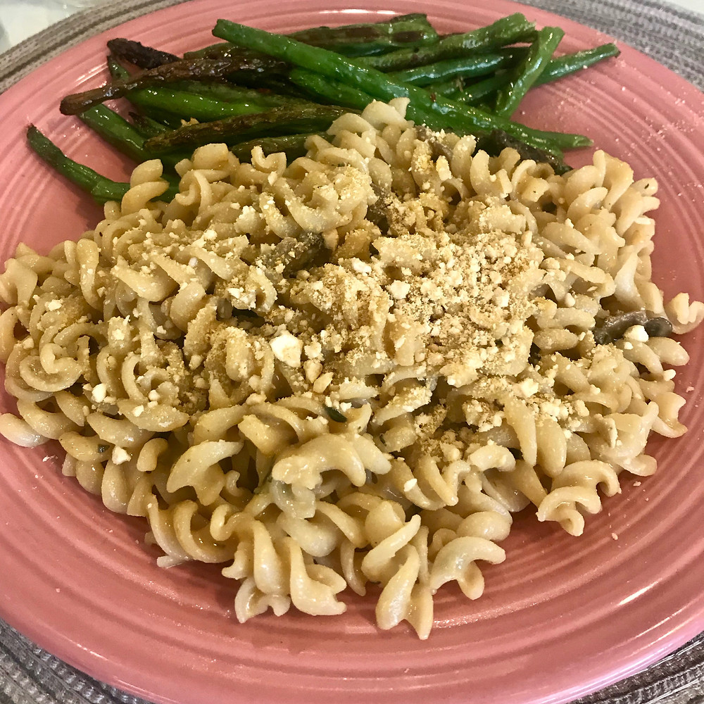 Gluten Free Quinoa Pasta with Cannellini Bean "Alfredo" Sauce