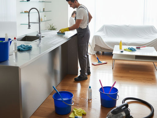 Deep cleaning a kitchen in detail